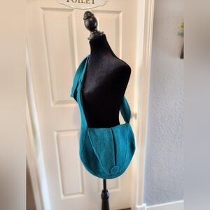 Teal Wool Handmade Purse